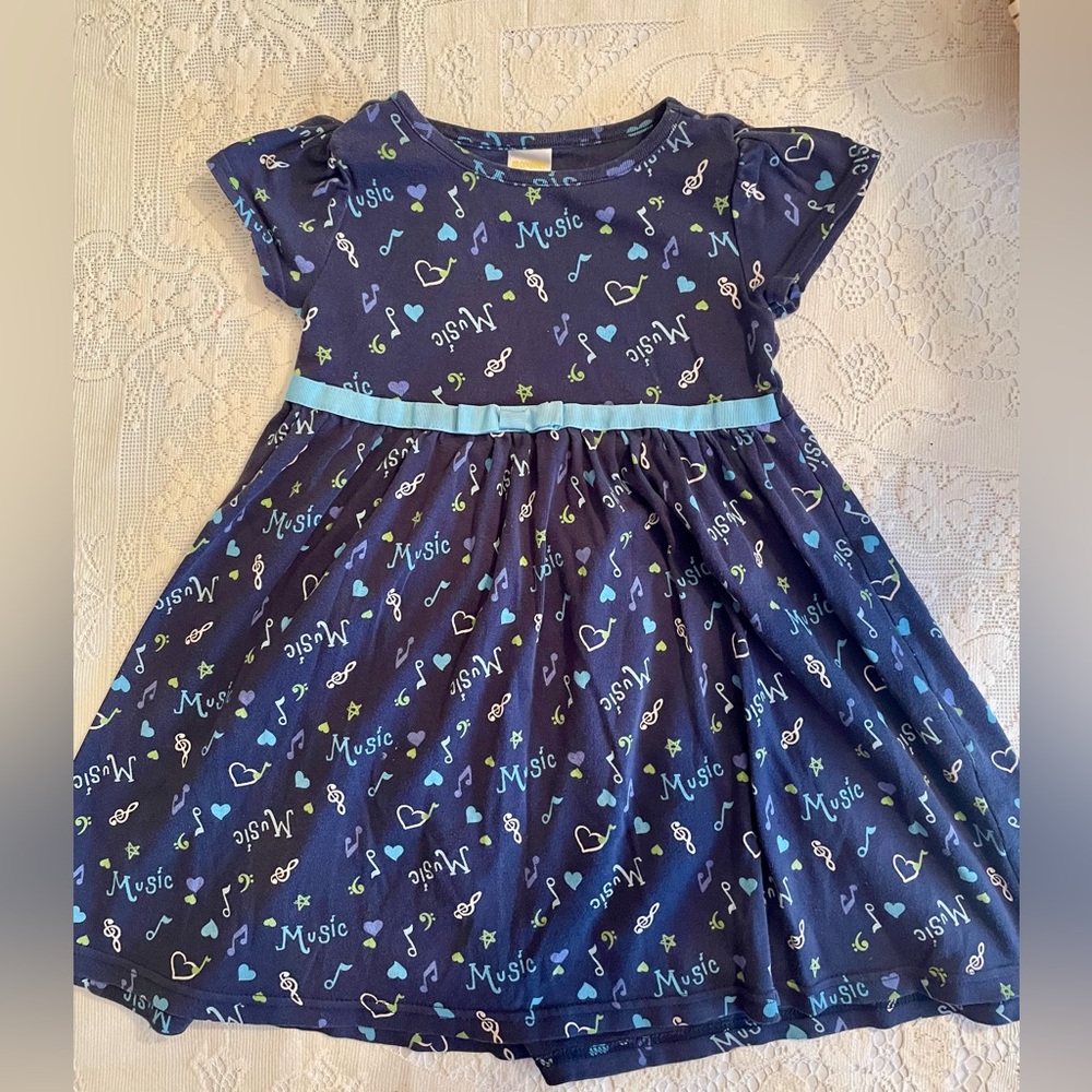 Gymboree Music Lovers Dress with Hearts size 4